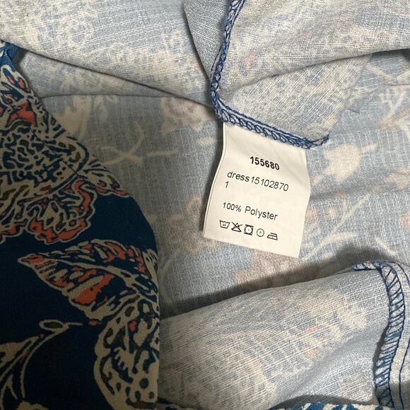 Women's Shift Dress Long Sleeve Floral Print Multicolor Size Medium Modest Boho - Picture 10 of 12